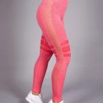 Lycra Leggings Deportivo Tiro Alto Con Malla - Rosa Ref. 1175