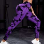 Lycra Leggings Tie Dye Push Up - Morado Oscuro Ref. 1195