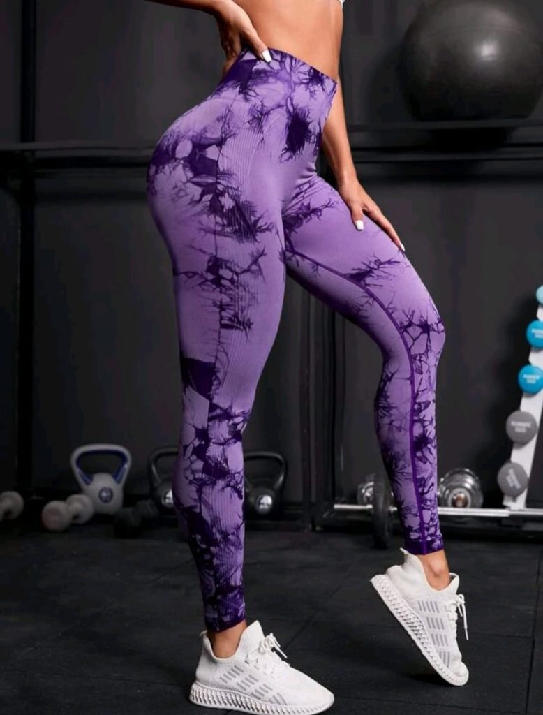 Lycra Leggings Tie Dye Push Up Morado Oscuro Ref 1195 SPLING SPORT Lycra Leggings Tie Dye Push Up Morado Oscuro Ref 1195 SPLING SPORT