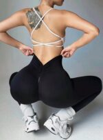 Lycra Leggings Deportivo Push Up - Negro Ref. 1325