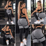Lycra Leggings Deportivo Push Up - Gris Negro Ref. 1255 - Imagen 7