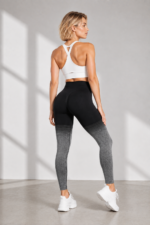 Lycra Leggings Deportivo Push Up - Negro Gris Ref. 1030 - Imagen 3