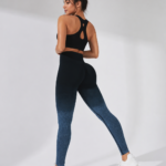 Lycra Leggings Deportivo Transpirable Push Up - Negro Azul Ref. 1030