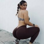 Lycra Leggings Deportivo Push Up Tiro Bajo - Marrón Ref. 1315