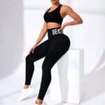 Lycra Leggings Deportivo Transpirable Push Up - Negro Ref. 1415