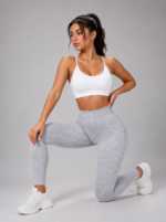 Lycra Leggings Deportivo Push Up Tiro Bajo En V - Gris Ref. 1475 - Imagen 4