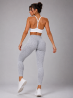 Lycra Leggings Deportivo Push Up Tiro Bajo En V - Gris Ref. 1475 - Imagen 3