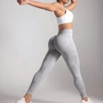 Lycra Leggings Deportivo Push Up Tiro Bajo En V - Gris Ref. 1475
