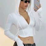 Chaqueta Deportiva Con Capucha Transpirable - Blanco Ref. 6115