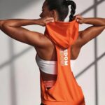 Camiseta Sin Mangas con Capucha Estampada - Naranja Ref. 2455