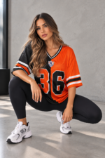 Camiseta Oversize 36 Black & Orange - Ref. 2475 - Imagen 2