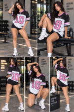 Camiseta Oversize Deportiva En Malla - Rosa Ref. 2495 - Imagen 5