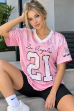 Camiseta Oversize Deportiva En Malla - Rosa Ref. 2420 - Imagen 5