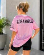 Camiseta Oversize Deportiva En Malla - Rosa Ref. 2420 - Imagen 2