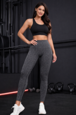 Lycra Leggings Deportivo Transpirable Push Up - Gris Ref. 1415 - Imagen 2