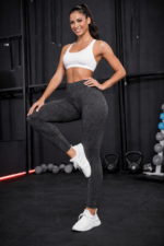 Lycra Leggings Deportivo Transpirable Push Up - Gris Ref. 1415 - Imagen 5