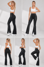 Lycra Leggings Deportivo Bota Campana Con Abertura – Negro Ref. 1495 - Imagen 5
