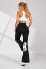 Lycra Leggings Deportivo Bota Campana Con Abertura – Negro Ref. 1495 - Imagen 4