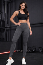 Lycra Leggings Deportivo Transpirable Push Up – Gris Ref. 1415 - Imagen 3