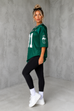 Camiseta Oversize Deportiva En Malla Estampada – Verde Ref. 2405 - Imagen 6