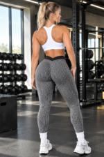 Lycra Leggings Deportivo Push Up Tiro Bajo - Gris Ref. 1505 - Imagen 3