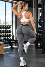 Lycra Leggings Deportivo Push Up Tiro Bajo - Gris Ref. 1505