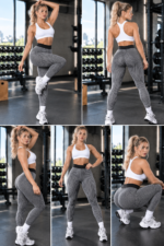 Lycra Leggings Deportivo Push Up Tiro Bajo - Gris Ref. 1505 - Imagen 7