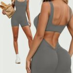 Enterizo Deportivo Transpirable Push Up Tiro en V – Gris Ref. 5215