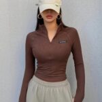 Saco Buzo Deportivo Acanalado Transpirable – Marrón Ref. 6140