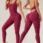 Enterizo Deportivo Push Up Tiro Bajo Animal Print – Vinotinto Ref. 5400