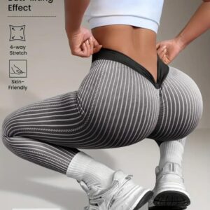 Lycra Leggings Deportivo Push Up Tiro Bajo – Gris Ref. 1505