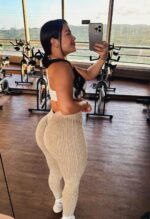 Lycra Leggings Deportivo Push Up Tiro Bajo – Beige Ref. 1505