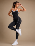 Enterizo Deportivo Push Up Espalda Cruzada – Negro Ref. 5430