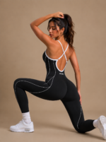 Enterizo Deportivo Push Up Espalda Cruzada – Negro Ref. 5430 - Imagen 6