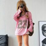 Camiseta Oversize Deportiva Manga Larga En Malla – Rosa Ref. 2525
