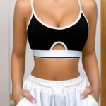 Crop Top Deportivo Transpirable – Negro Ref. 2530