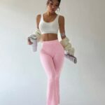 Lycra Leggings Push Up Bota Ancha Animal Print – Rosa Ref. 1550