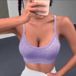 Top Deportivo Transpirable Animal Print– Lila Ref. 2535