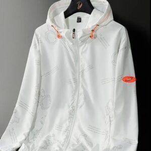 Chaqueta Corta Vientos Deportiva Con Capota – Blanco Ref. 6160