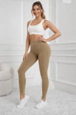 Lycra Leggings Deportivo Transpirable Push Up – Caqui Ref. 1415 - Imagen 5