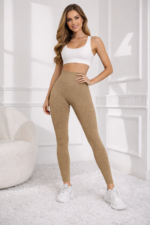 Lycra Leggings Deportivo Transpirable Push Up – Caqui Ref. 1415 - Imagen 4