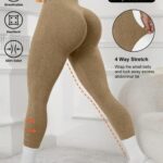 Lycra Leggings Deportivo Transpirable Push Up – Caqui Ref. 1415