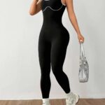 Enterizo Deportivo Con Espalda Descubierta - Negro Ref. 5465