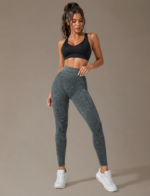Lycra Leggings Deportivo Transpirable Push Up – Gris Ref. 1420 - Imagen 2