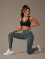 Lycra Leggings Deportivo Transpirable Push Up - Gris Ref. 1420 - Imagen 4