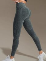 Lycra Leggings Deportivo Transpirable Push Up – Gris Ref. 1420 - Imagen 2