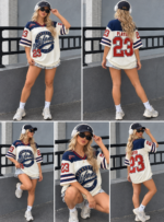 Camiseta Oversize Deportiva California - Azul Ref. 2550 - Imagen 5