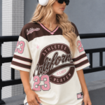 Camiseta Oversize Deportiva California - Rosa Ref. 2550