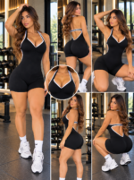 Enterizo Deportivo Corto Push Up - Negro Ref. 5480 - Imagen 7