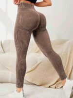 Lycra Leggings Deportivo Push Up – Marrón Ref. 1525 - Imagen 4